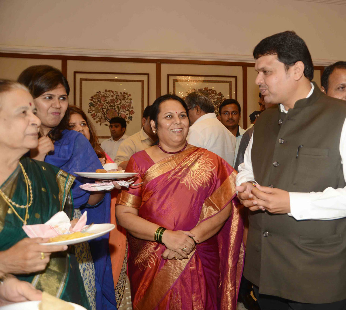 Chief Minister Devendra Fadnavis Tea Party Day before Monsoon Assembly Session at Sahyadri Guest House.
