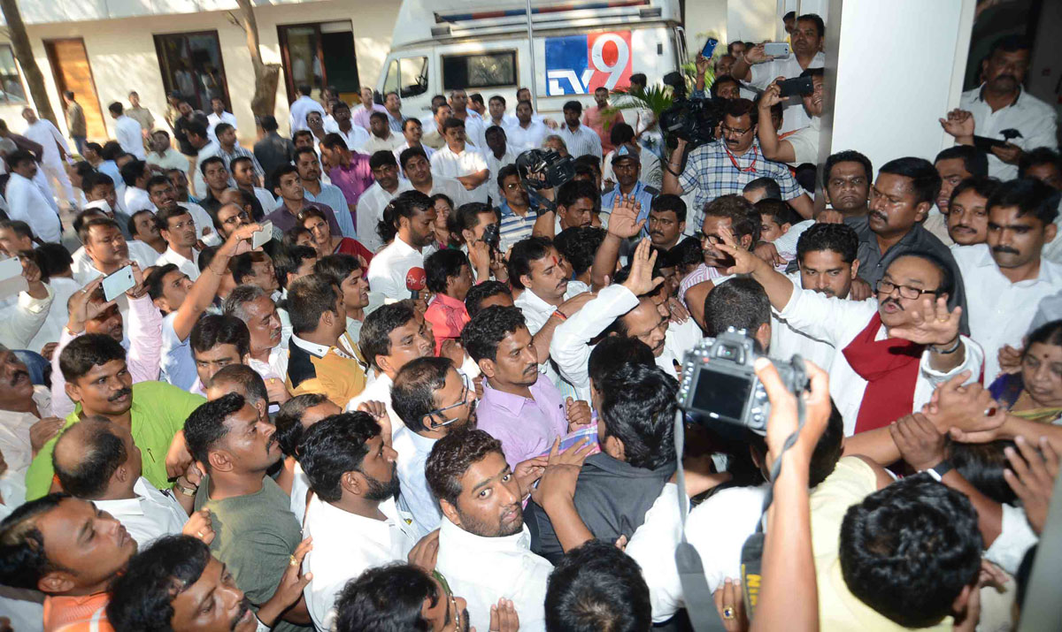 NCP Leader Chagan Bhujabal at NCP Bhavan Mumbai.