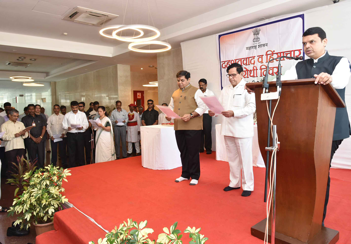 Chief Minister Devendra Fadnavis at Mantralaya.