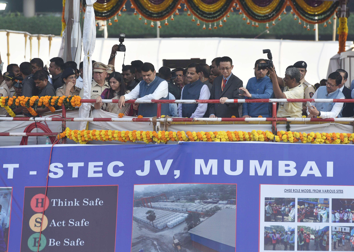 CM Devendra Fadnavis ...TBM for Metro Line-3.