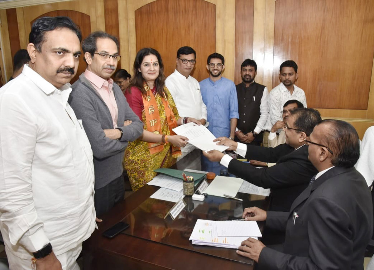 Shivsena Rajysabha Candidate Priyanka Chatravedi Form Nomination at Vidhan Bhavan.