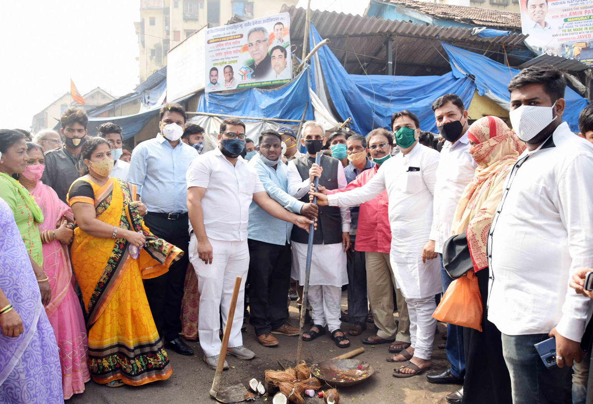 Mahurat of Various Work of Nagpada Kamathipura Ward No 213. On Occasion Dy.Congress Leader and MLA Amin Patel,  Municipal Corporator Javed Juneja.