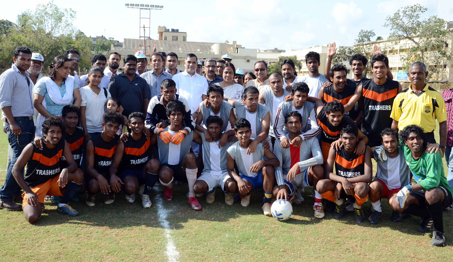 MRCC PRESIDENT & MLA  KRIPASHANKAR SINGH IN FOOTBALL TOURNAMENT AT  KALINA .