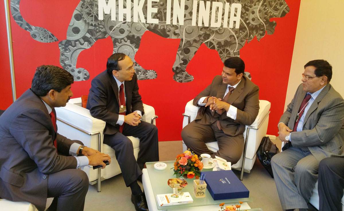 Chief Minister Devendra Fadnavis during Davos Switzerland Visit.