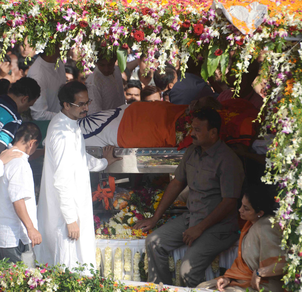 SHIVSENA SUPREMO BALASAHEB THAKAREY FUNERAL AT DADAR.