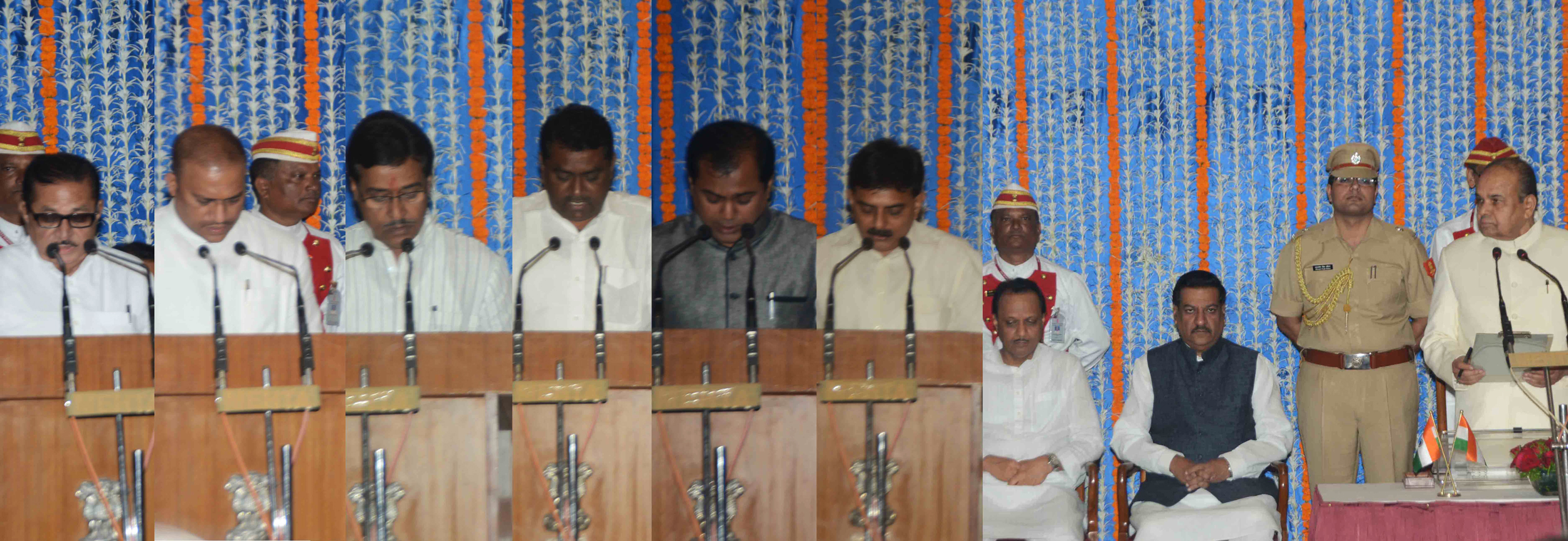 SWEARING CEREMONY OF NEWLY APPOINTED MINISTER'S AT RAJ BHAVAN.