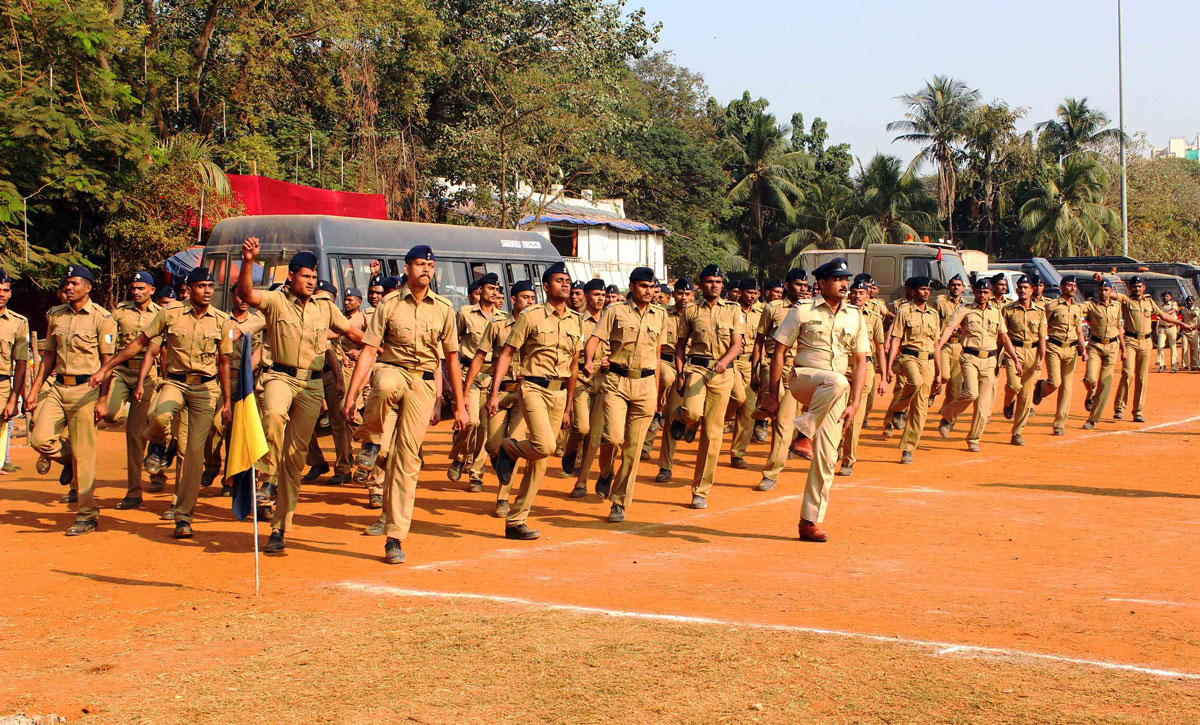 Parade Practice at Dadar Shivaji Park for Celebration of 26th Jan as REPUBLIC DAY.