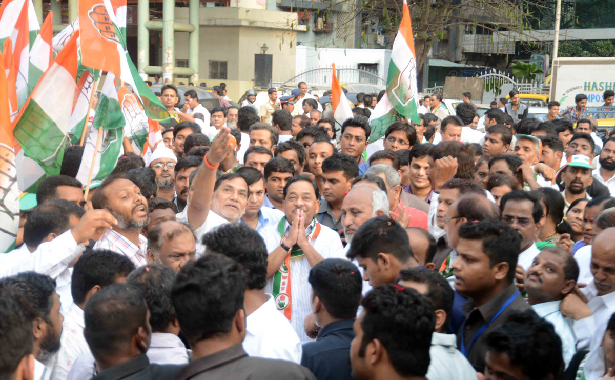 176-Bandra(E) Assembly Constituency Congress-NCP Candidate Narayanrao Rane Rally at Baheram Pada & Navpada Bandra.