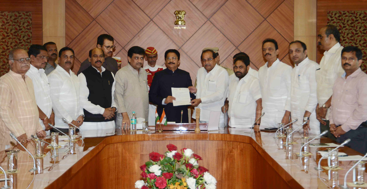 Maharashtra State Congress Leader's Delegation Meets Governor at Raj Bhavan.