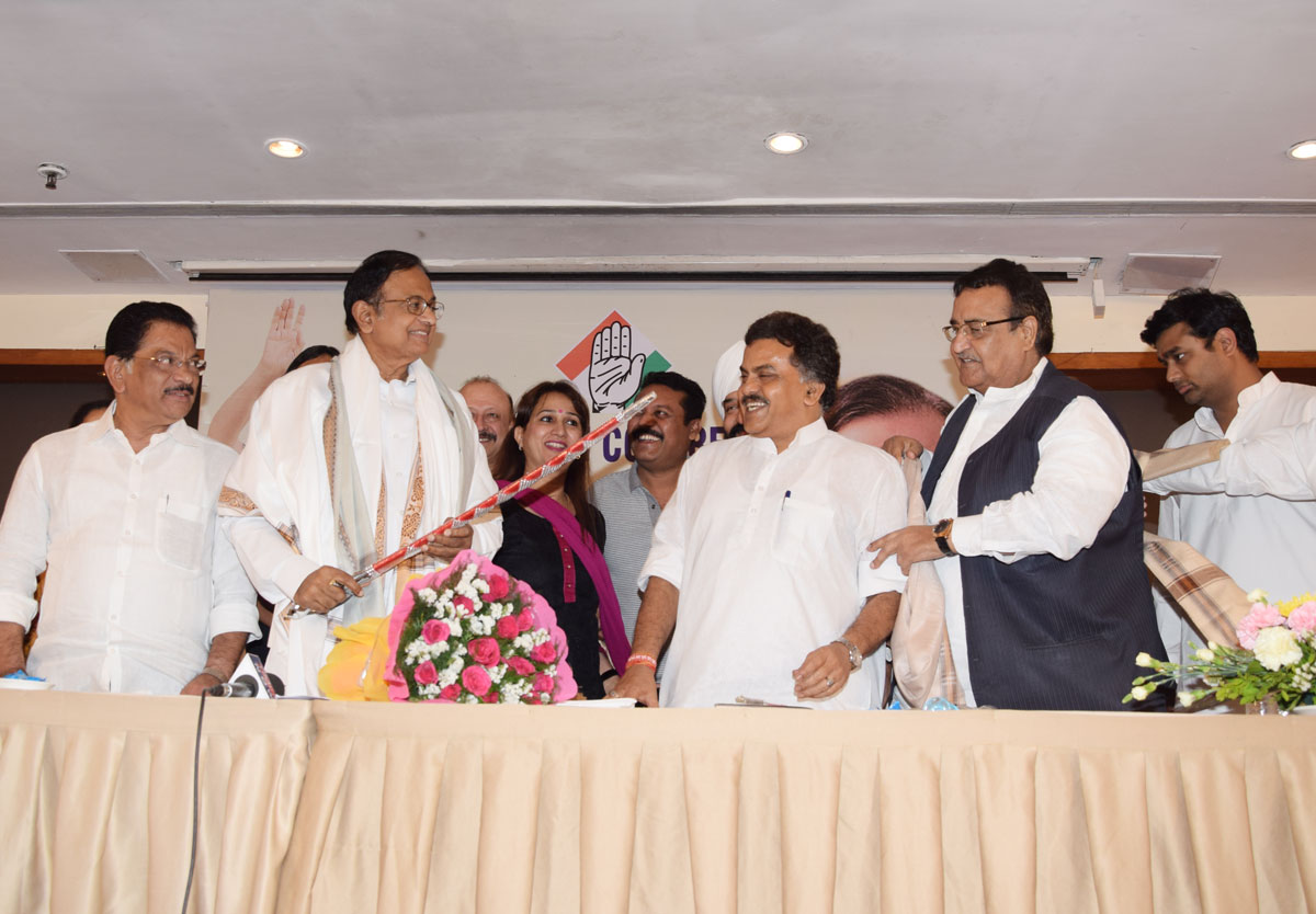 Congress Leader P.Chidabaram interactive at Raheja Classic Club.