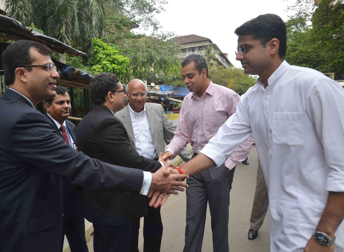 Hon'ble MINISTERS SACHIN PILOT & MILIND DEORA DURING YOUTH PARLIAMENT 2013 AT BSE.