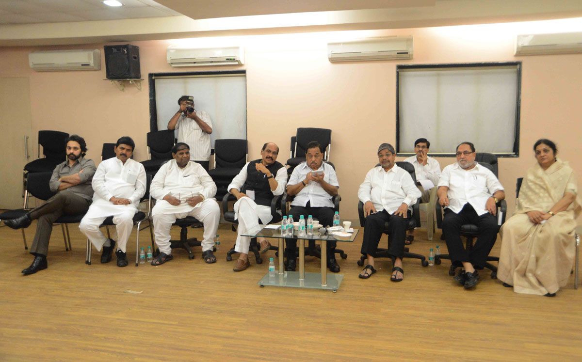 Congress Party Election Campaign Committee Meeting at Gandhi Bhavan.