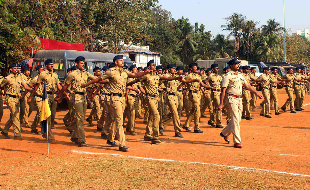 Parade Practice at Dadar Shivaji Park for Celebration of 26th Jan as REPUBLIC DAY.
