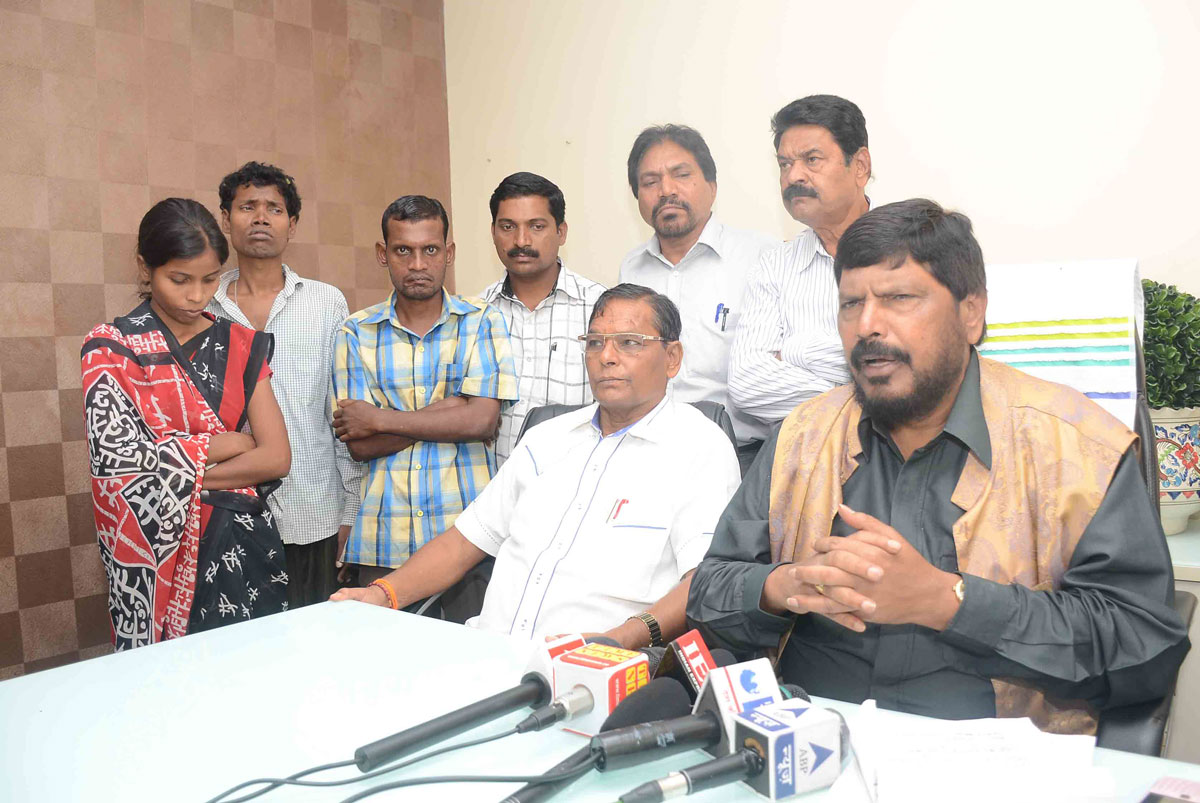 RPI President & MP Ramdas Athawale During Press Conference at Malad Malvani.