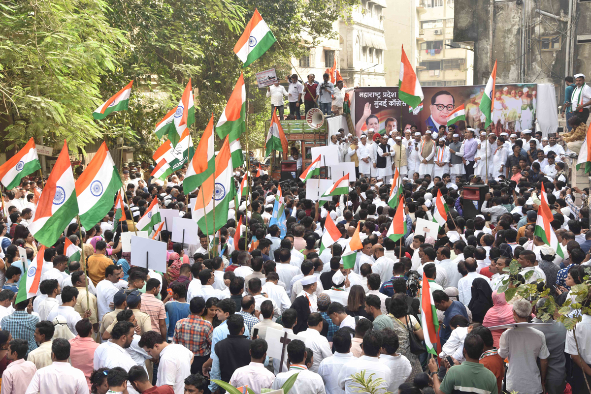 Congress Party Celebrated Congress Day in Mumbai at Tejpal Hall August Kranti Maidan Peace March Rally from Kranti Maidan to Girgaon Chowpatty Lokmanya Tilak Smarak.