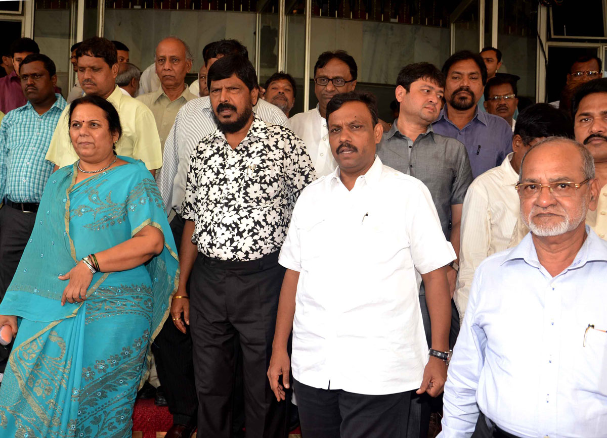 RPI PRESIDENT RAMDAS ATHAWALE AT VIDHAN BHAVAN.