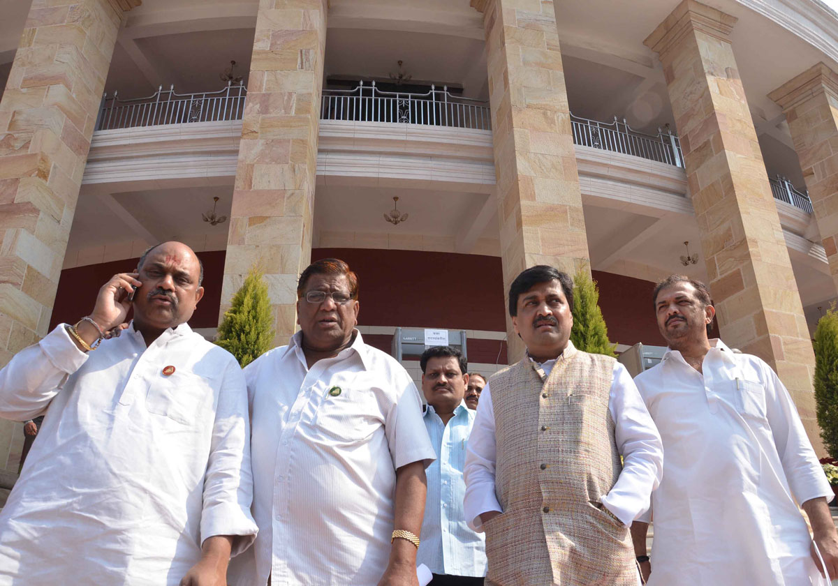 EX.CHIEF MINISTER ASHOK CHAVAN DURING WINTER SESSION AT NAGPUR VIDHAN BHAVAN.