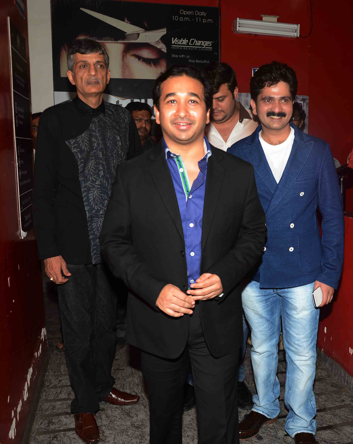 MAHARASHTRA KALANIDHI PRESIDENT NITESH RANE DURING PREMIER SHOW OF MARATHI CINEMA "DUNIYADARI" AT JUHU PVR.