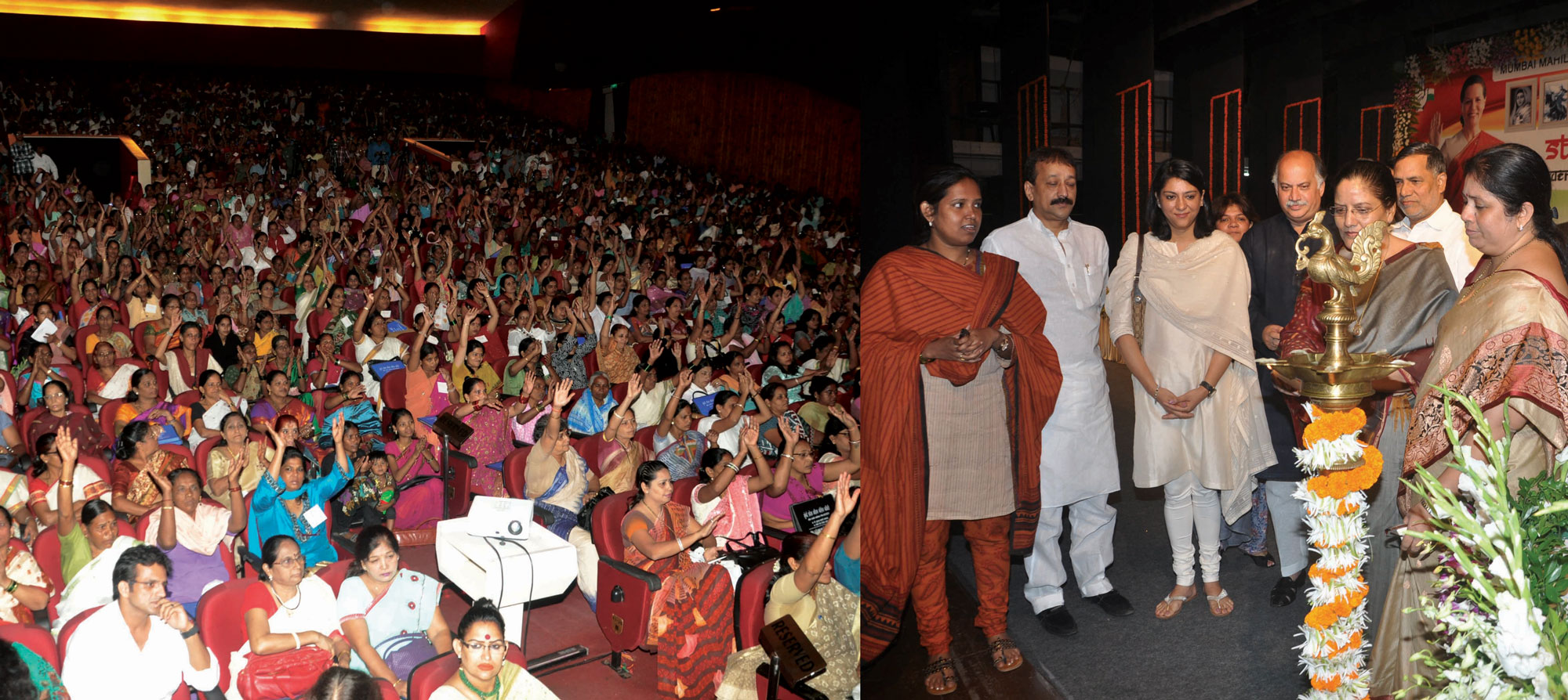 ALL INDIA MAHILA CONGRESS PRESIDENT ANITA VARMA IS SEEN INAUGURATIONON MAHILA SHASHKTIKARAN PARISHAD AT BHAIDAS HALL VILEPARLE.