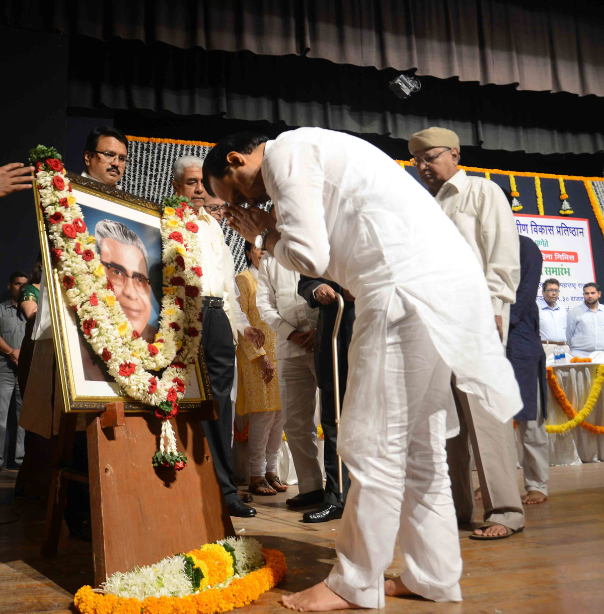 Dy.Chief Minister Ajit Pawar during Ex.CM Late.Vasantrao Naik Awards Function at Y.B.Chavan.