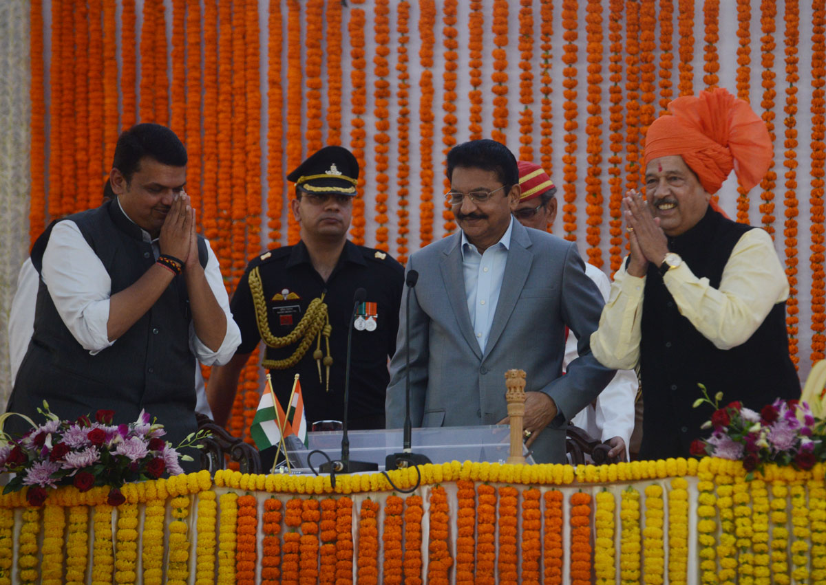 Oath Taking Ceremony of BJP & Shivsena Cabinet Minister's & State Minister's of Maharashtra at Vidhan Bhavan Mumbai.