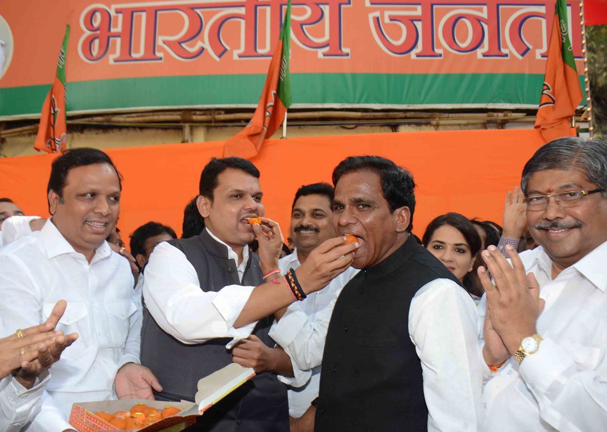 Newly Appointed BJP State President Raosaheb Danve-Patil Taking Charge at BJP State Office Nariman Point.