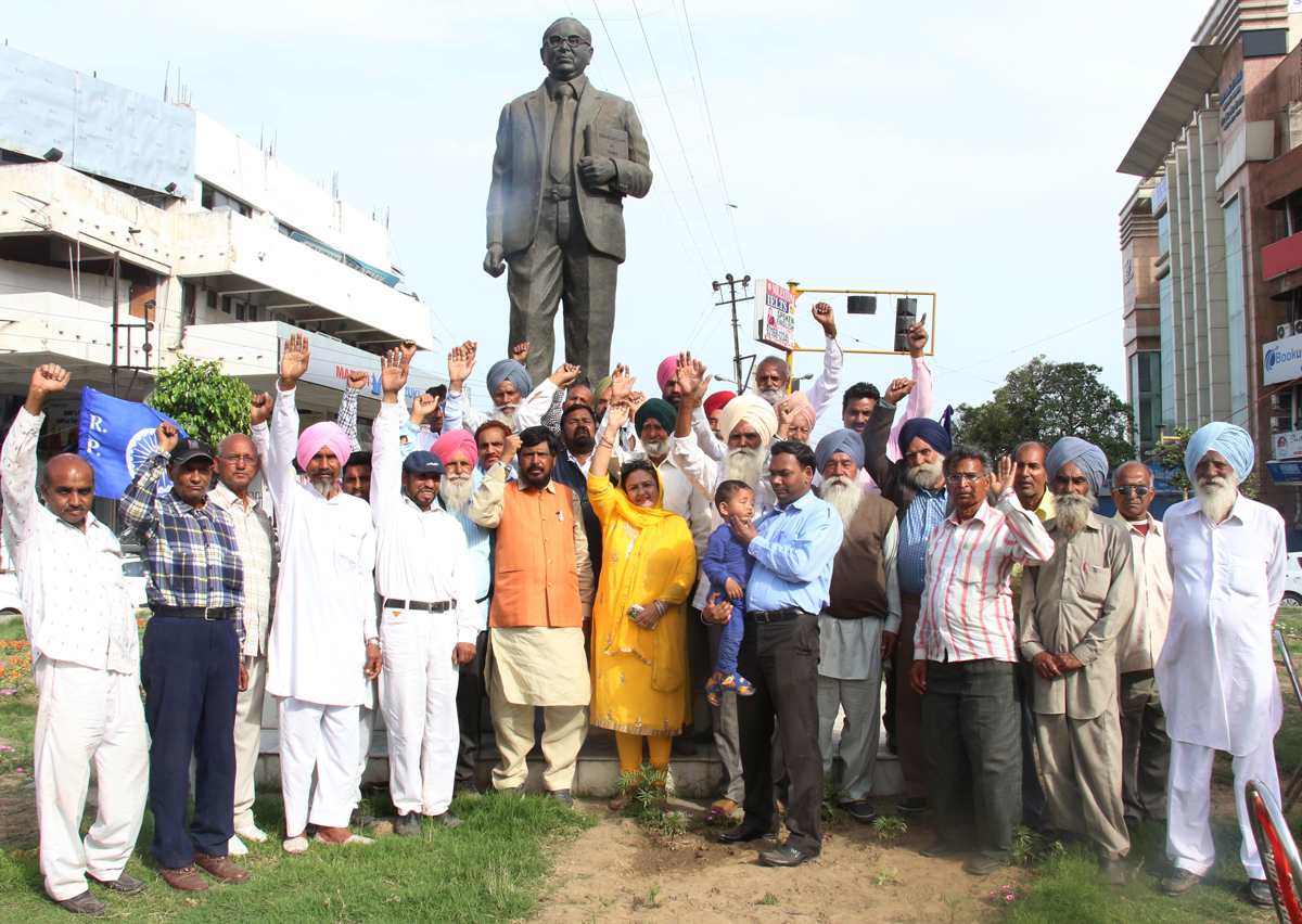 MP & RPI President Ramdas Athawale Bharat Bhim Yatra at Jalandar Punjab.