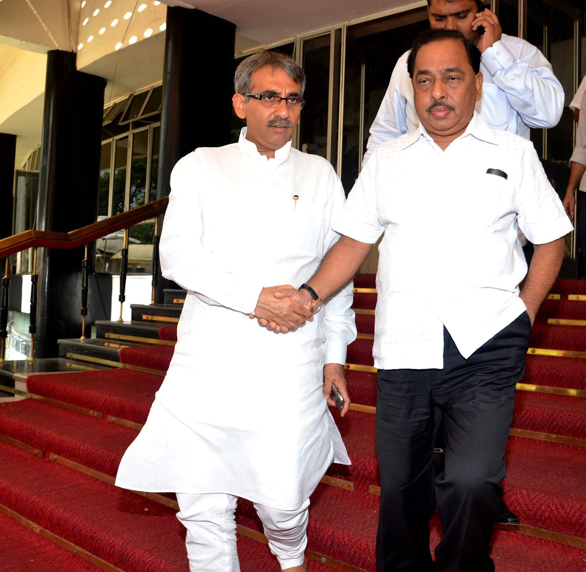 MINISTER NARAYANRAO RANE & MLA AMIN PATEL AT VIDHAN BHAVAN.