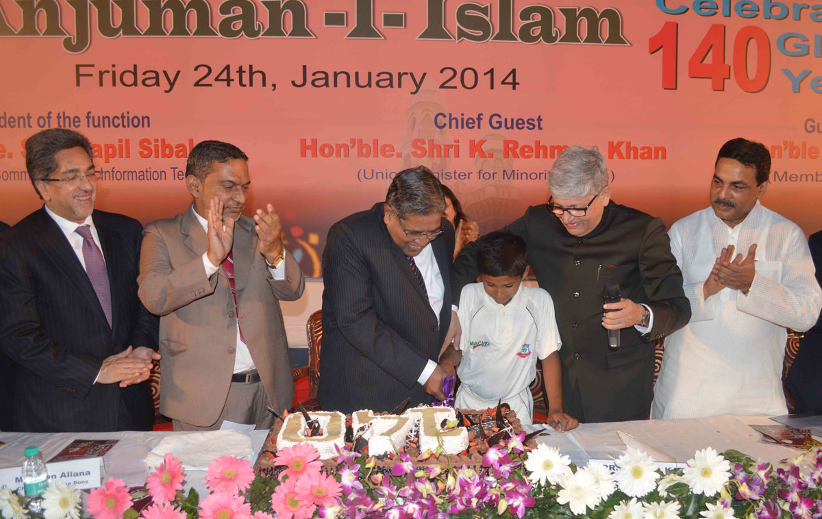 Union Minister of Minority Affairs K.Rehman Khan & Minister Arif Naseem Khan During 140 Years Celebration of Anjuman- I- Islam at CST.