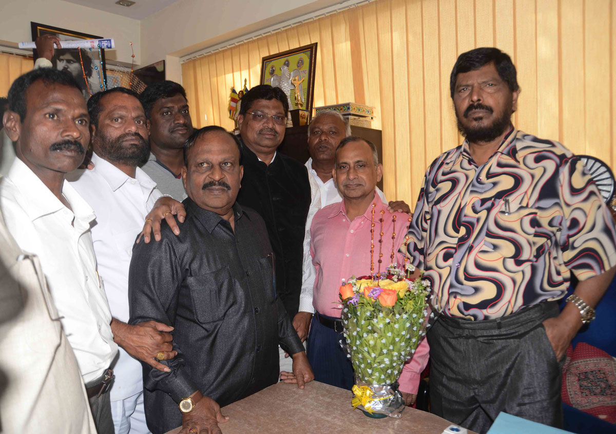 RPI Leader & MP.Ramdas Athawale at Savidhan Bunglow Bandra.