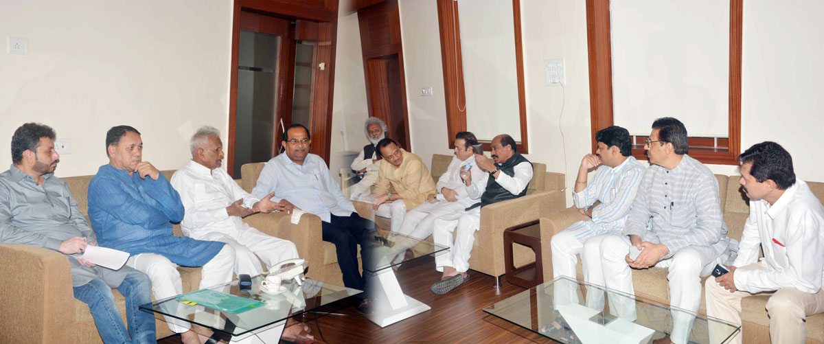 Opposition Leader's Meeting at A-6 Bungalow Mantralaya.