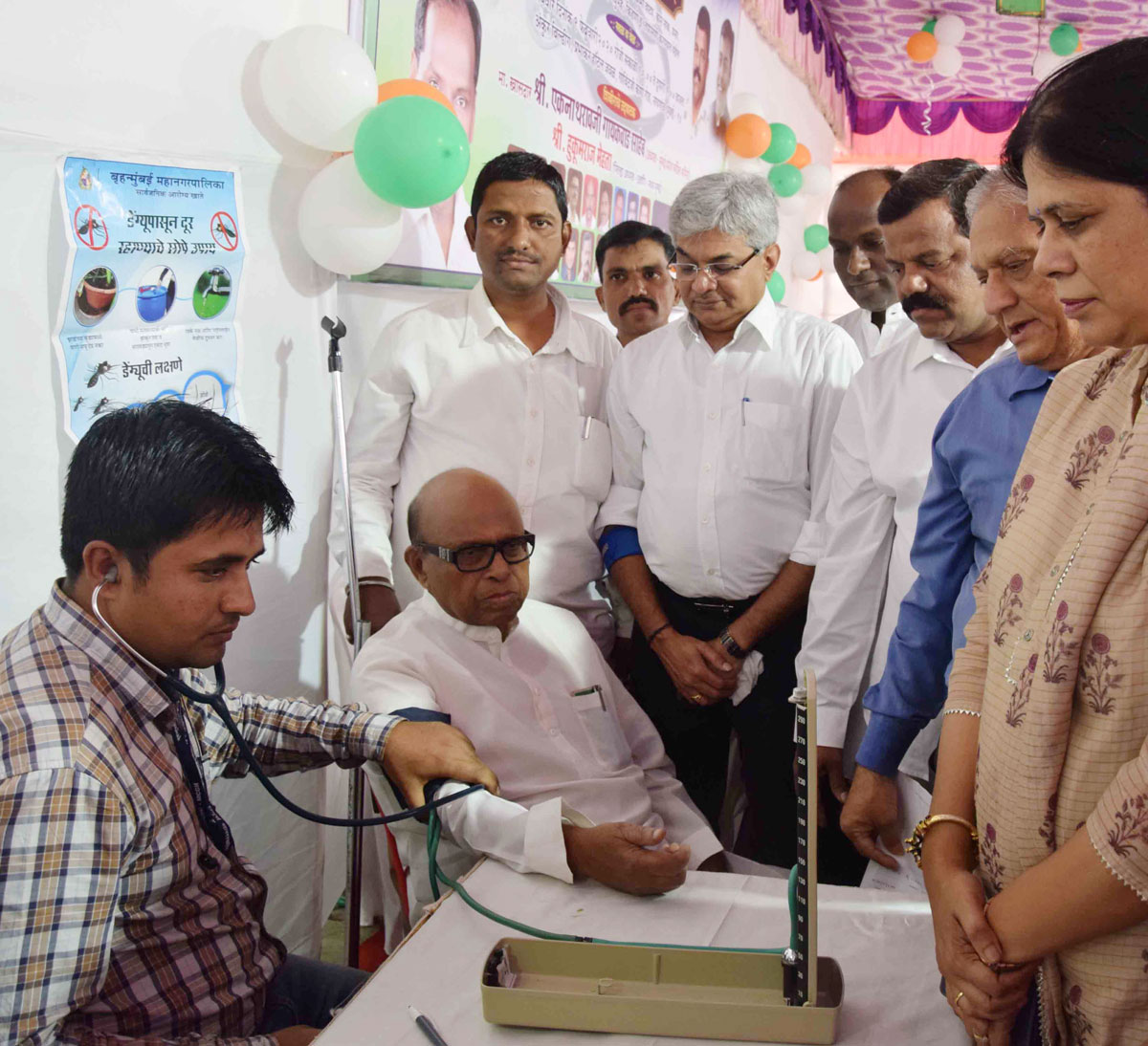 MRCC President Eknathrao Gaikwad during Medical Camp at Naigaon.
