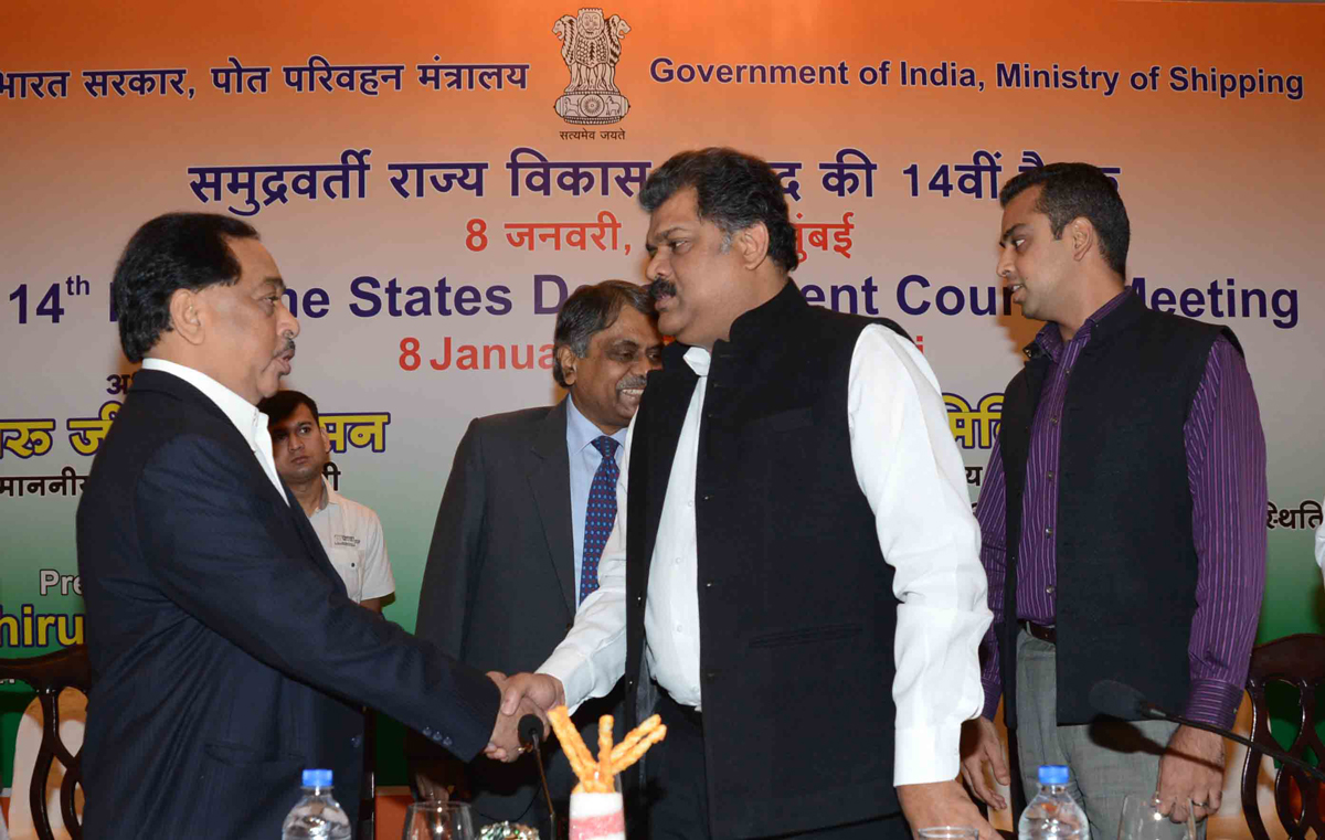 UNION MINISTER G.K.WASAN, MINISTER NARAYANRAO RANE, UNION MINISTER OF STATE MILIND DEORA IN 14th MARITIME STATES DEVELOPMENT COUNCIL MEETING AT TAJ HOTEL.
