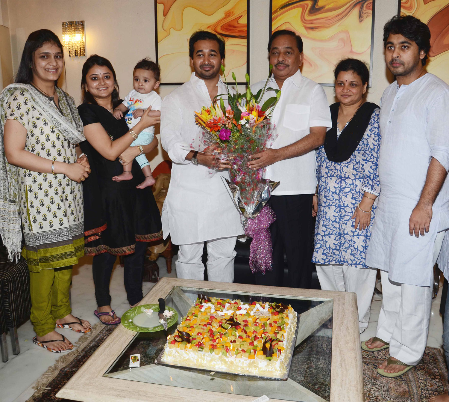 SWABHIMAN SANGHATNA PRESIDENT NITESH NARAYANRAO RANE BIRTHDAY CELEBRATION IN MUMBAI AT BANDRA.