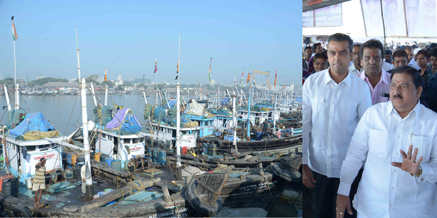 Union Minister Of State & South Mumbai MP.Milind Deora at Ferry Wharf (Bhaucha Dhakka).