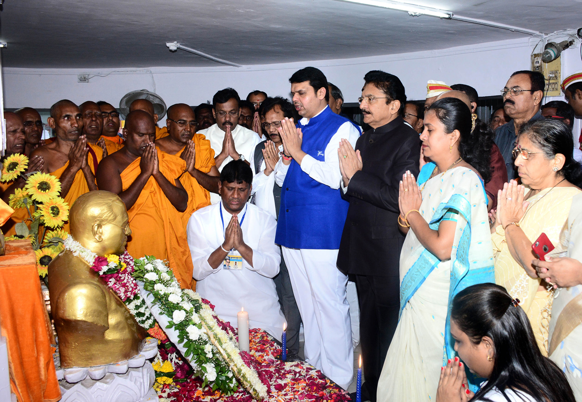 Governor C Vidhyasagar Rao, Chief Minister Devendra Fadnvis and others are Tribute to Bharatratna Dr.Babasaheb Ambedkar on his MAHAPARINIRAVN Din at Chatyabhoomi.