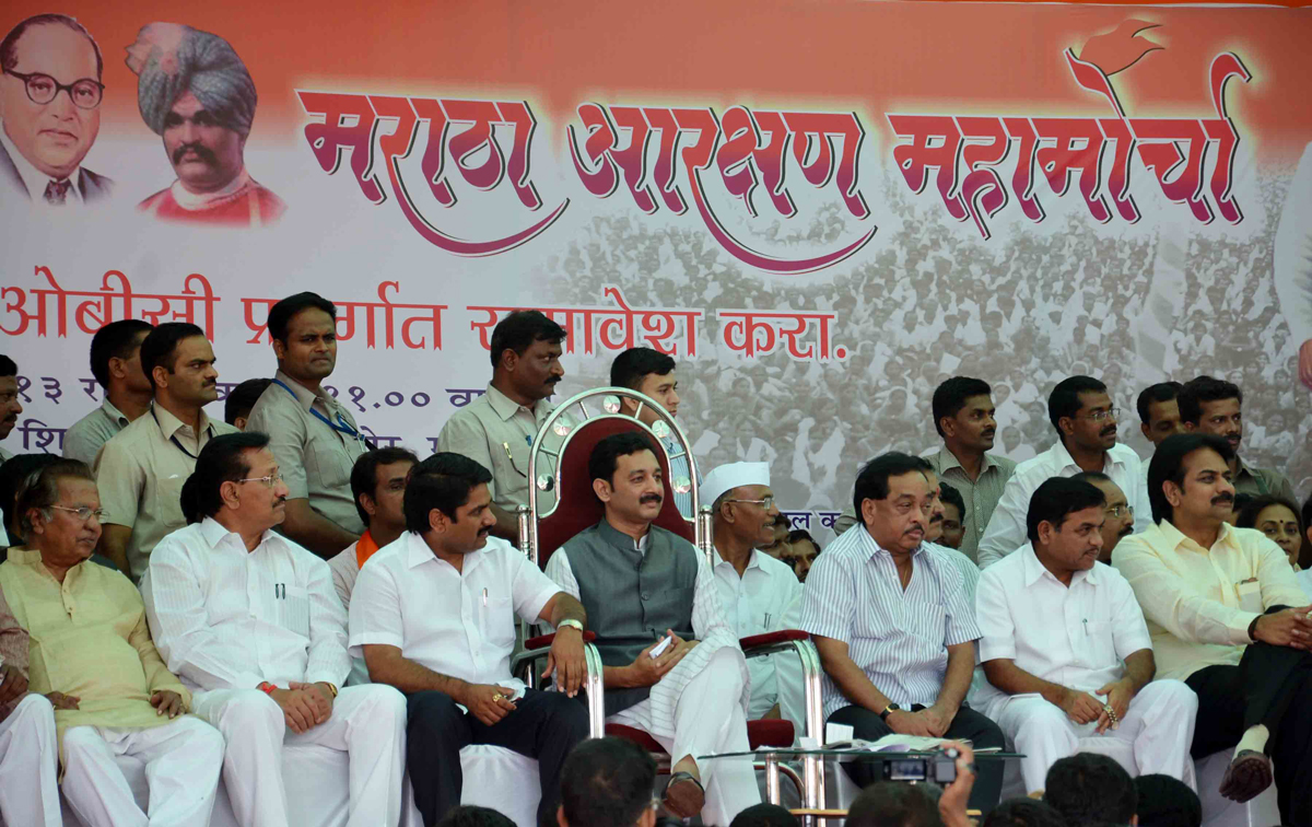 MARATHA ARAKSHAN MAHAMORCHA AT AZAD MAIDAN.