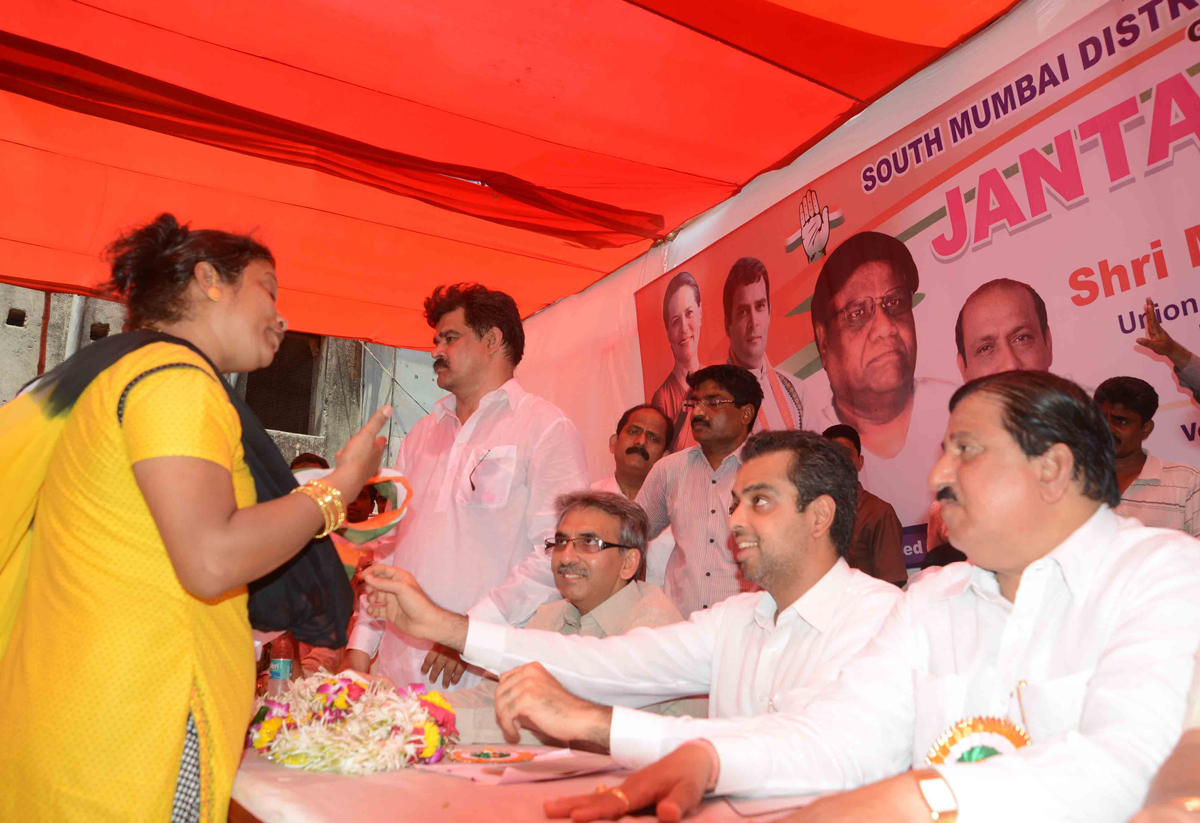 UNION MINISTER OF STATE & SOUTH MUMBAI M.P.MILIND DEORA IN "JANTA DARBAR" AT MADANPURA BYCULLA.