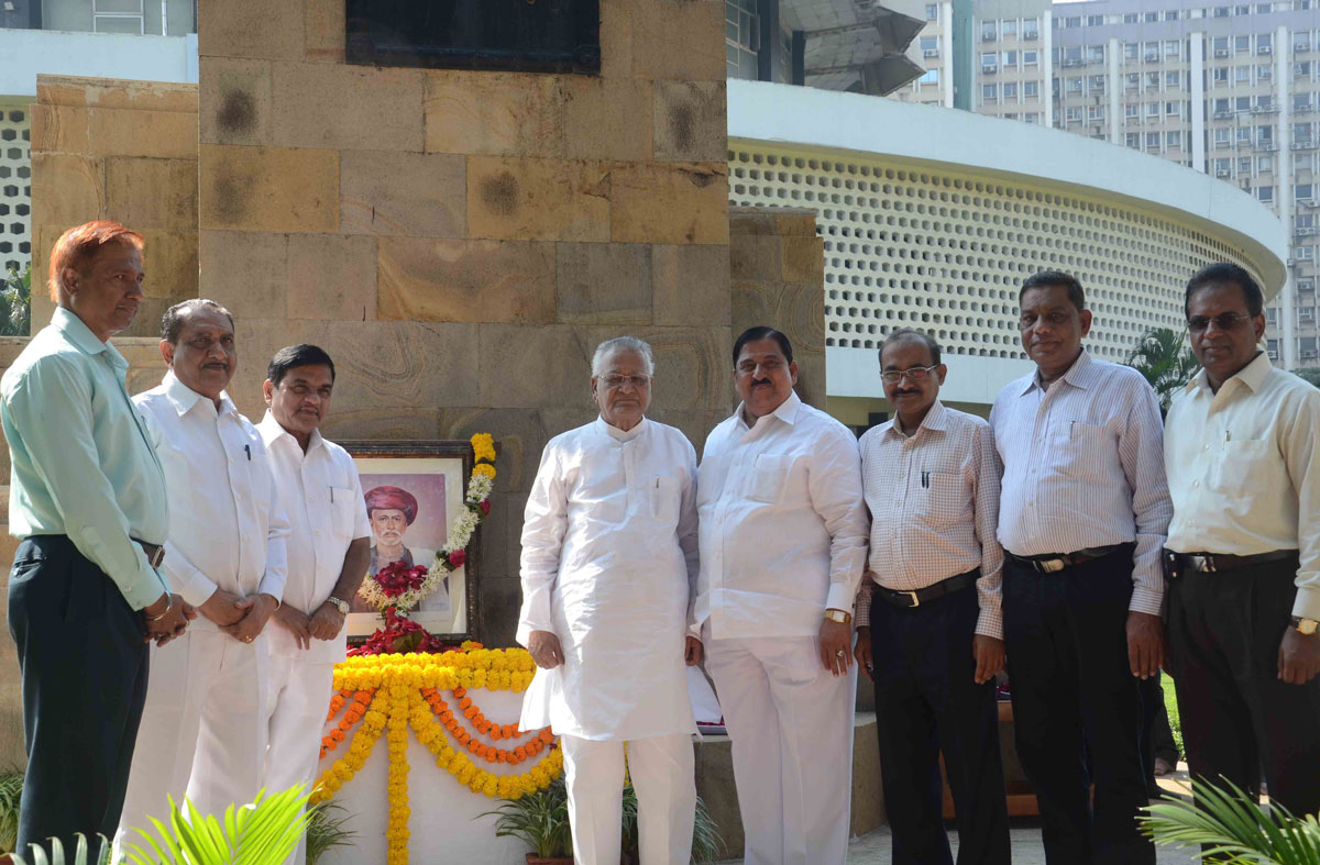 Maharashtra Goverment tribute to Mahatma Jyotiba Phule on his death anniversary at vidhan bhavan.