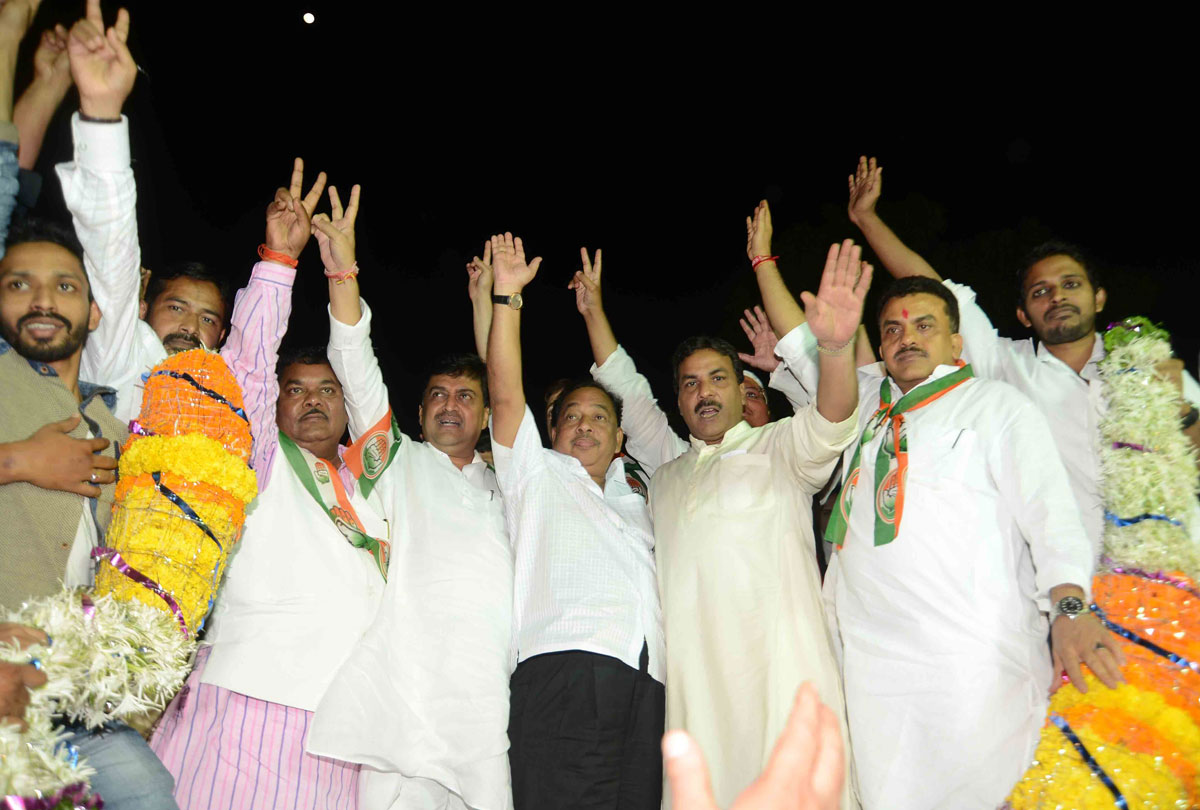 176-Bandra(E) Assembly Constituency Congress-NCP Candidate Narayanrao Rane Public Meeting At Bharat Nagar Bandra.