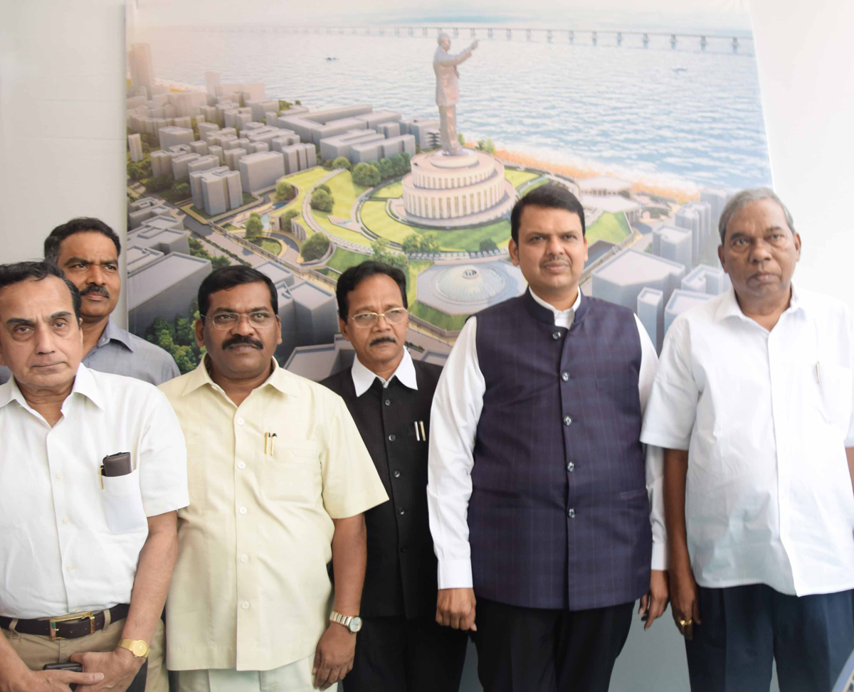 Chief Minister Devendra Fadnavis visit at Indu Mill Dadar.