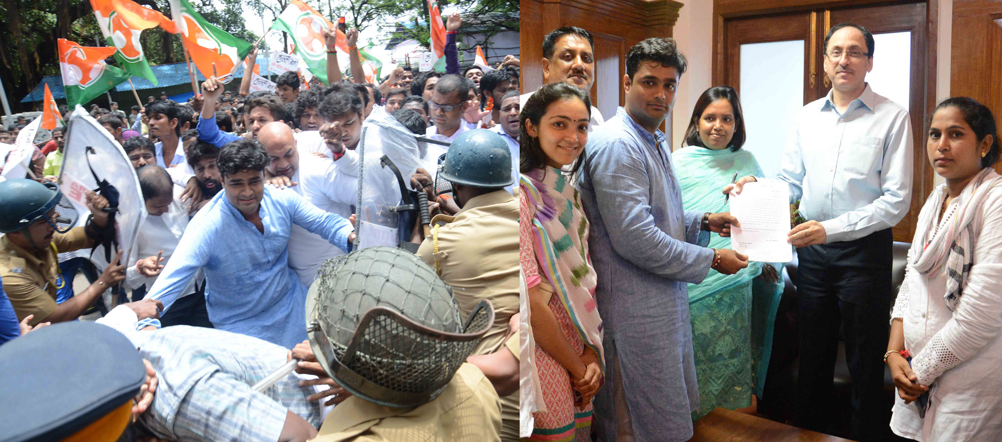 Mumbai Youth Congress Protest Against BMC at Azad Maidan.