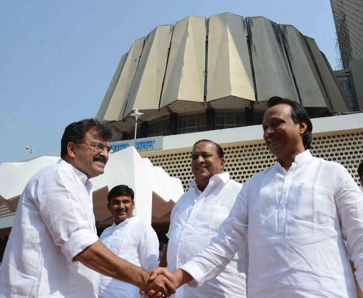 NCP Newly Elected MLA's On 1st Day Assembly Session at Vidhan Bhavan Mumbai.