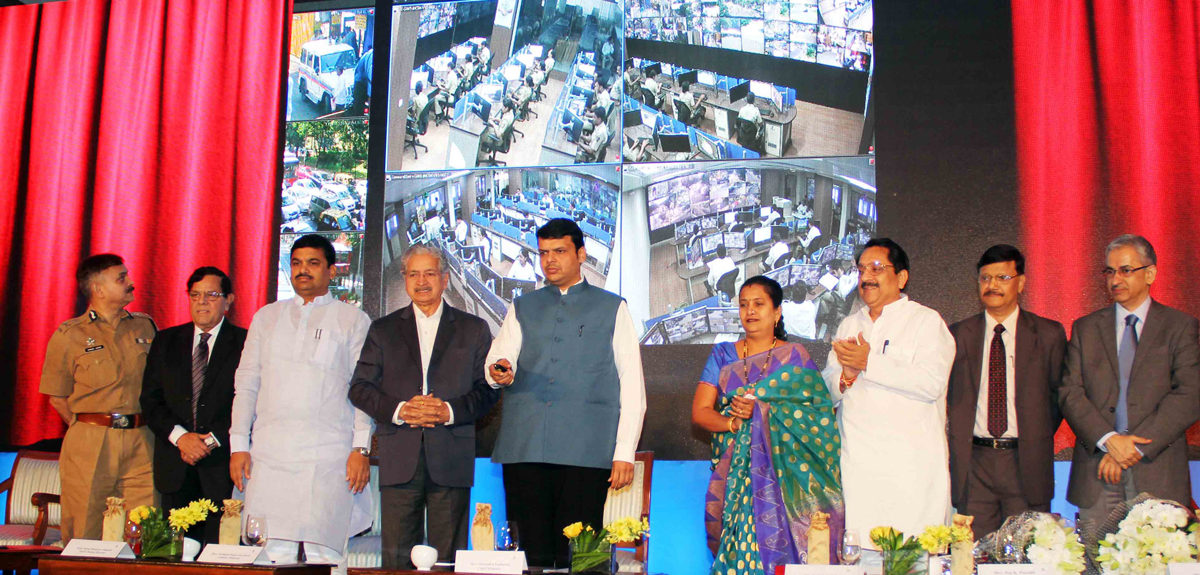CM Devendra Fadnavis Launch Phase-01 Of Mumbai City Surveillance Project (Mumbai CCTV) at Hotel Taj Colaba.