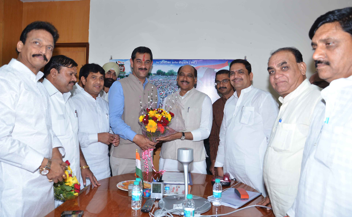 UNION MINISTER OF STATE JITENDRA SINGH IN TILAK BHAVAN AT DADAR.