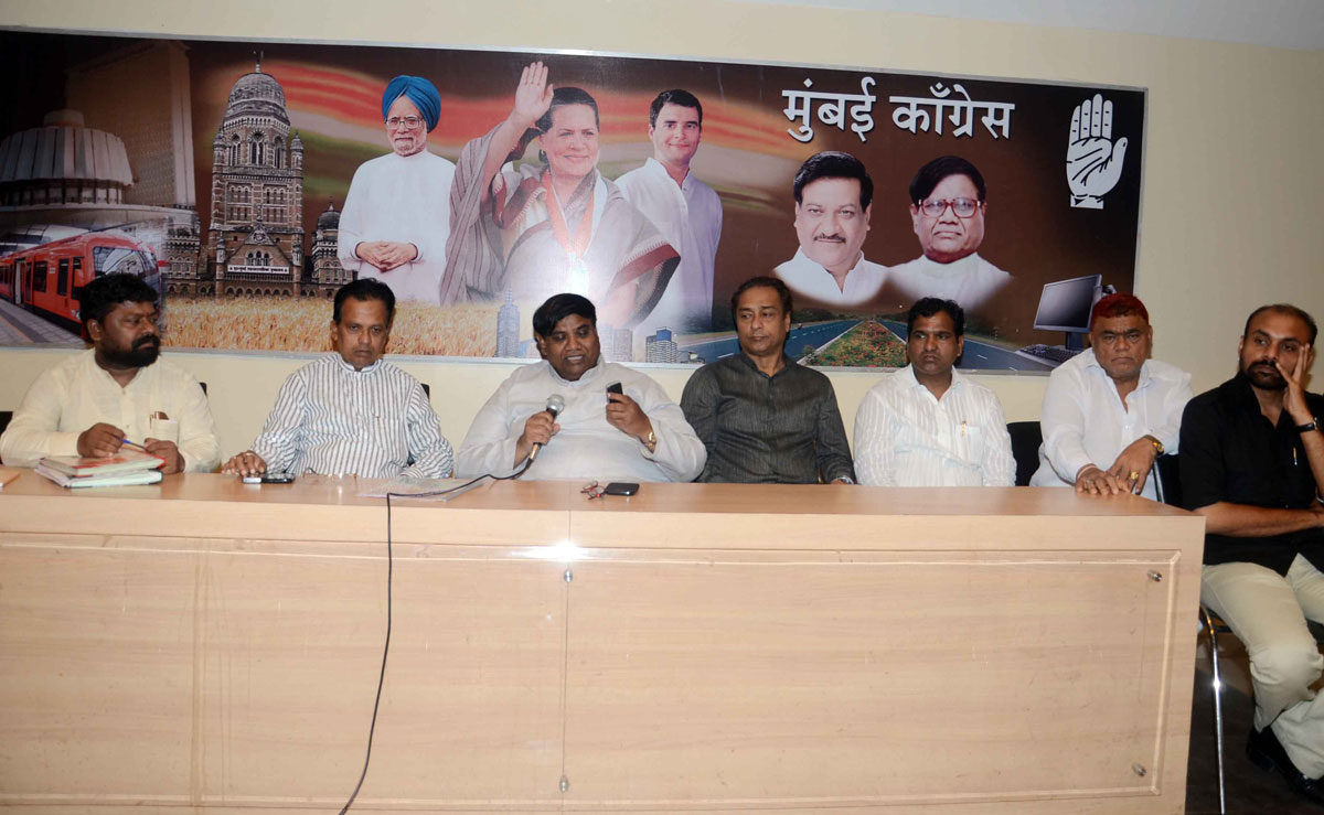 Mumbai Congress President Janardan Chandukar at Rajiv Gandhi Bhavan.