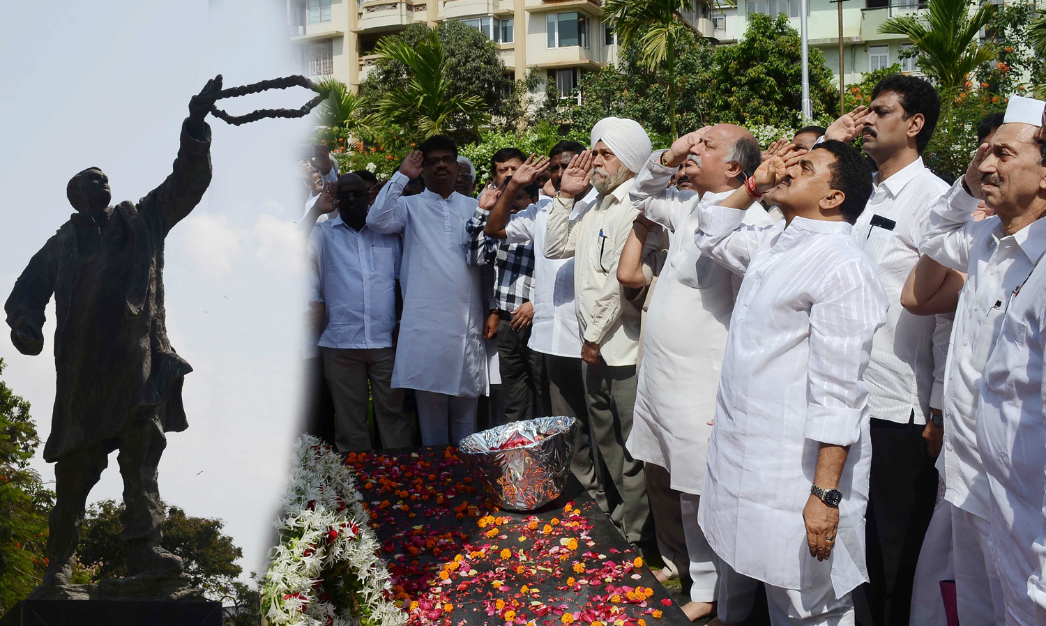 Tribute To Bharatratna Late.Prime Minister Rajivji Gandhi By Mumbai Congress On His Death Anniversary.