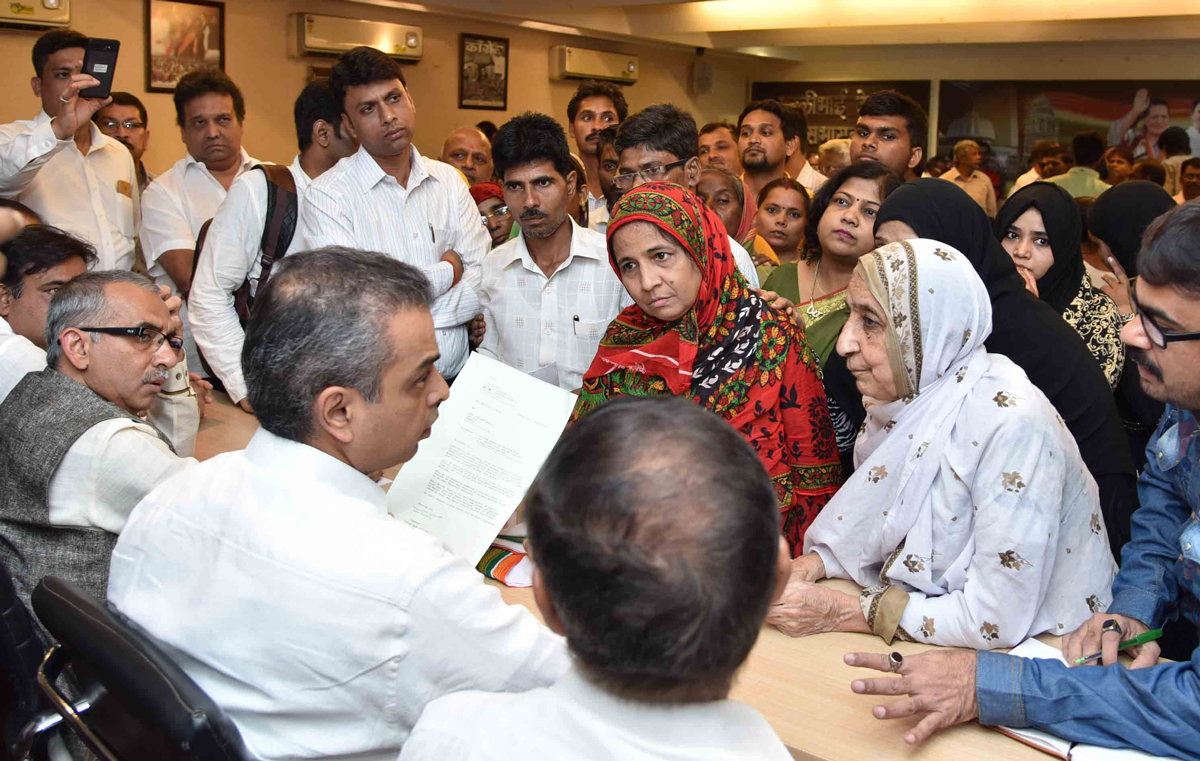 Ex.MP & Ex.Central Minister Milind Deora Janata Darbar at Mumbai Congress Office at Azad Maidan Mumbai.