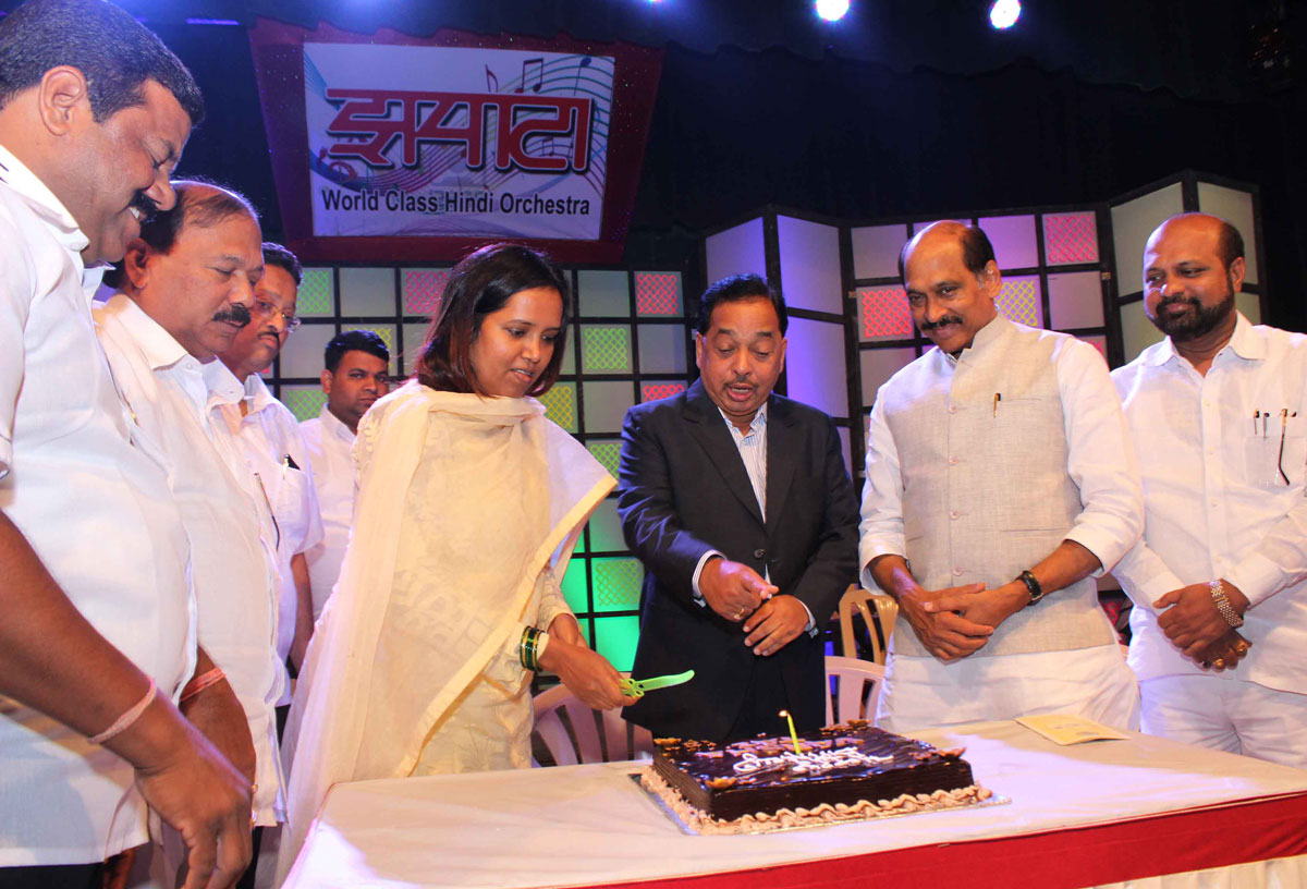 Congress Leader's Narayanrao Rane,Manikrao Thakare & Varshatai Gaikwad at Yeshwant Natya Gruh Dadar.