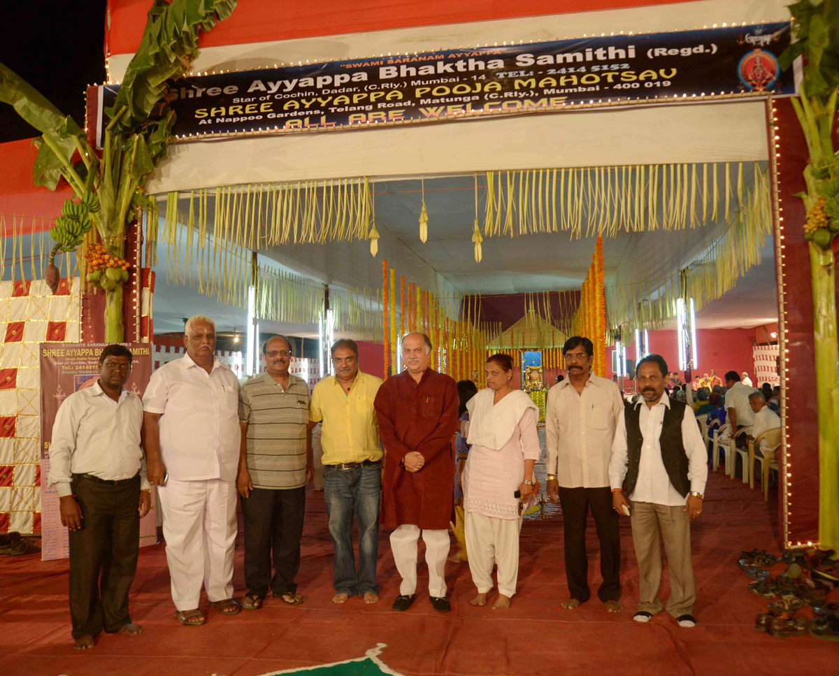 AICC Gen.Sec.& MP.Gurudas Kamat for SWAMI AYYAPPA darshan at Matunga.